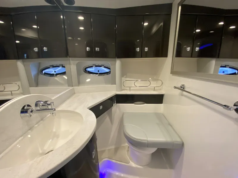 Slide: The Image of Luxurious bathroom of 2018 Formula 45 Yacht with modern fixtures. - 34