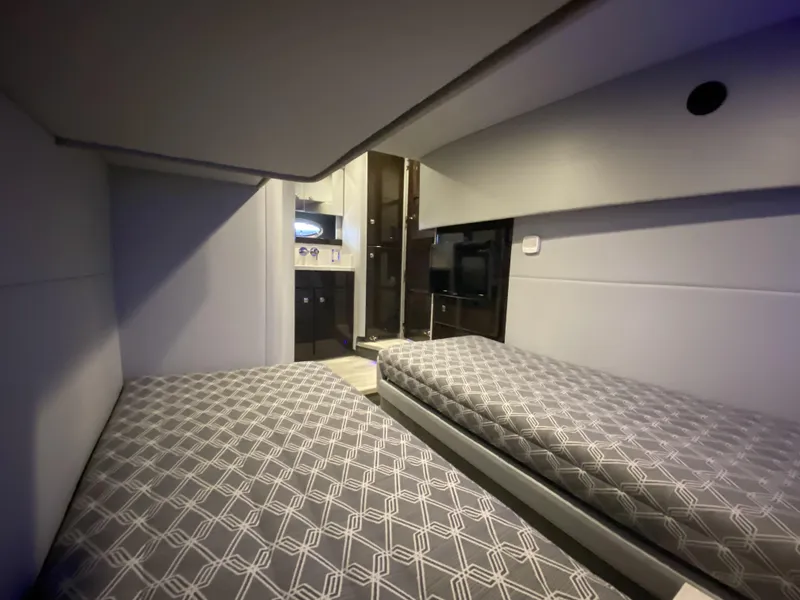 Slide: The Image of Interior of 2018 Formula 45 Yacht with twin beds. - 38