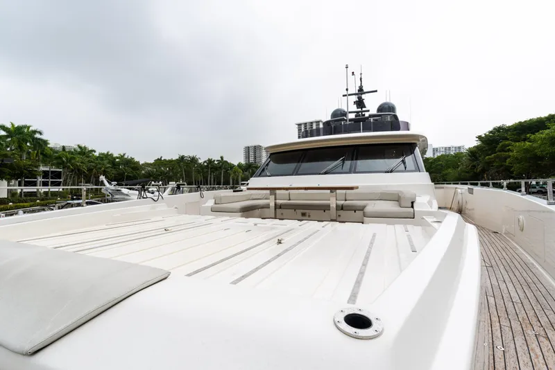 Slide: The Image of Luxurious 2018 Custom Line Navetta 33 yacht with spacious deck and modern design. - 8