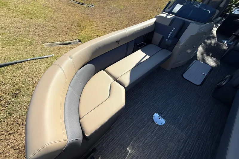 Slide: The Image of Luxurious seating on 2026 Viaggio Lago Z-B boat, featuring sleek design and comfortable upholstery. - 6