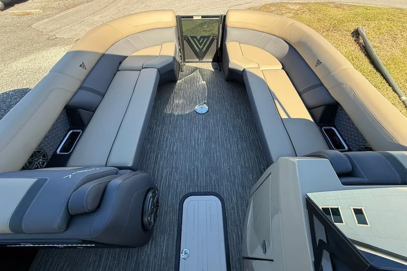 Slide: The Image of Luxurious interior of 2026 Viaggio Lago Z-B boat with spacious seating. - 7