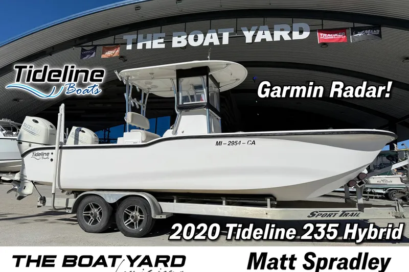 The Image of 2020 Tideline 235 Hybrid boat with Garmin Radar at The Boat Yard. - 1