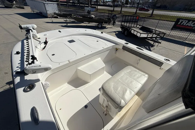 Slide: The Image of 2020 Tideline 235 Hybrid boat interior with seating and storage compartments. - 10