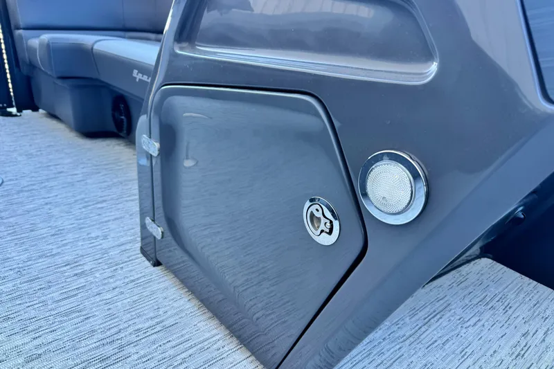 Slide: The Image of 2026 Bennington 22 SSR interior detail with sleek design and modern features. - 15