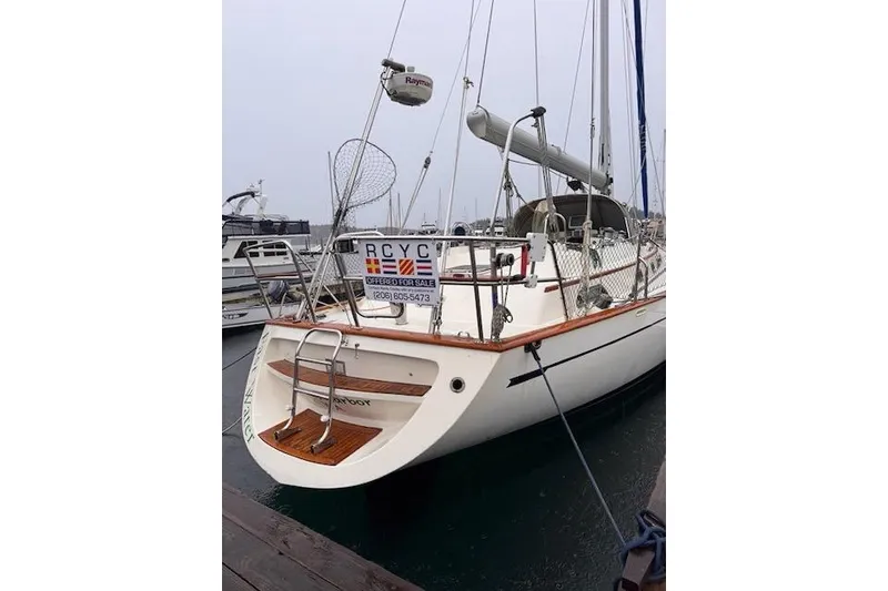 Slide: The Image of 2006 Tayana Deck Salon yacht docked, for sale at RCYC marina. - 1