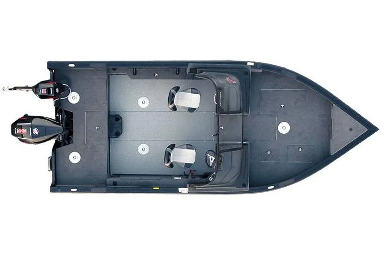 Slide: The Image of Manufacturer Provided Image: 2026 Crestliner 2050 Fish Hawk boat, top view, spacious interior, dual seats, modern design. - 5