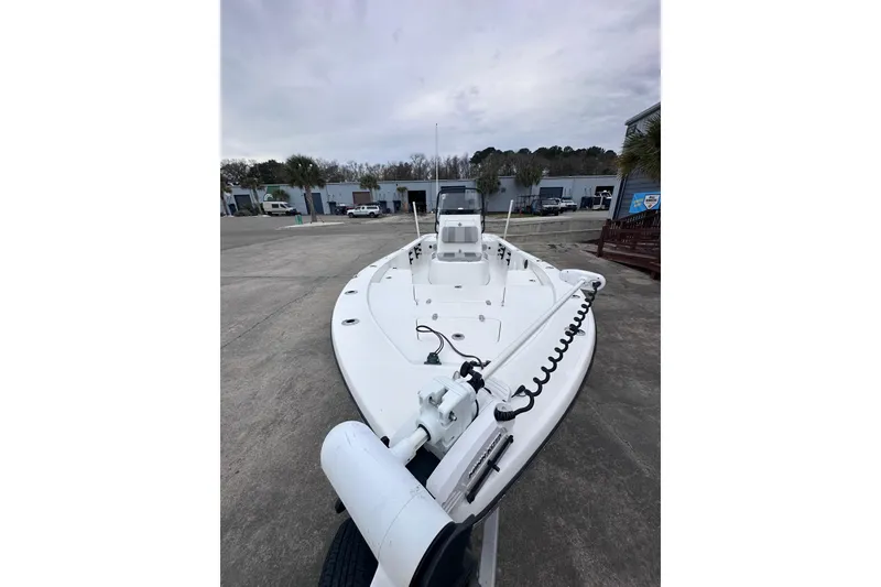 Slide: The Image of 2018 BlackJack 224 boat on concrete, showcasing sleek design and modern features. - 7