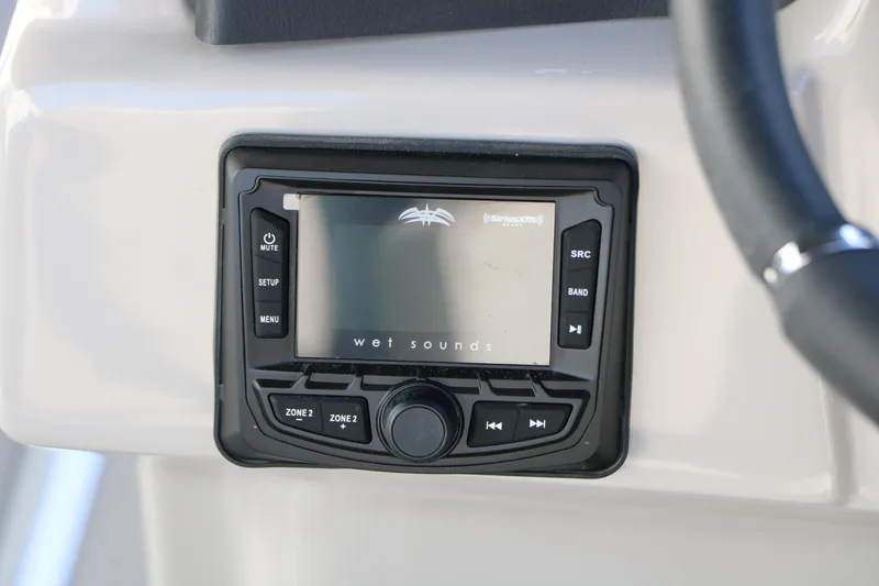 Slide: The Image of Wet Sounds audio system on 2026 Sylvan L3 CLZ DH boat dashboard. - 31