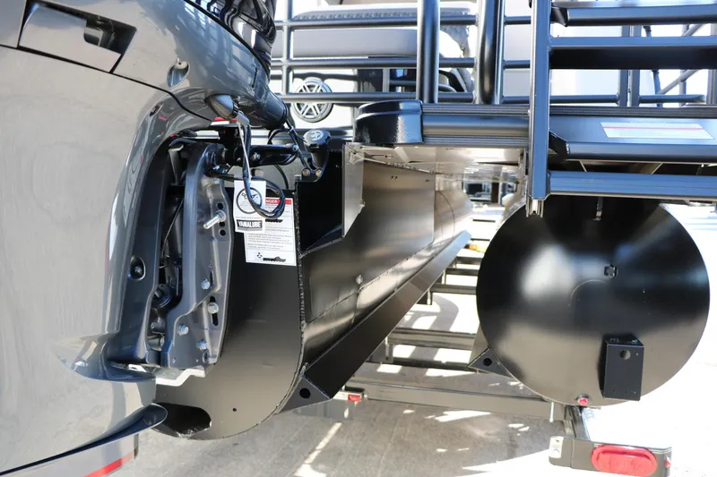 Slide: The Image of Close-up of 2026 Sylvan L3 CLZ DH boat engine and rear structure. - 7