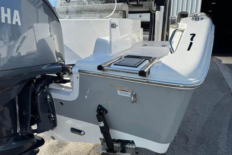 Slide: The Image of 2023 Sea Pro 239 Deep V CC boat with Yamaha engine, rear view. - 35