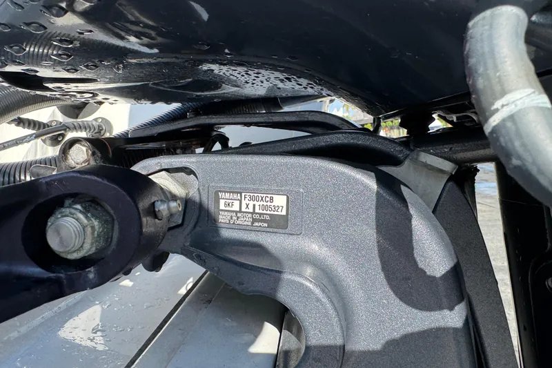 Slide: The Image of Close-up of Yamaha F300XCB engine on 2023 Sea Pro 239 Deep V CC boat. - 36