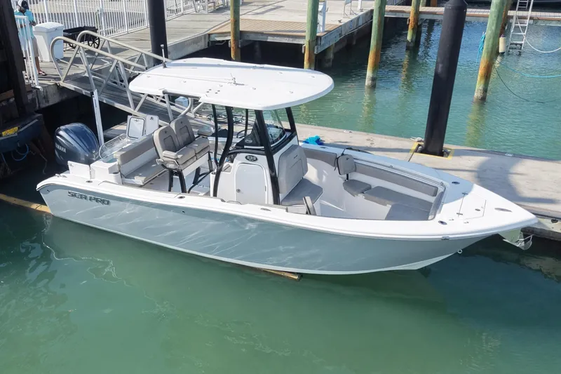 Slide: The Image of 2023 Sea Pro 239 Deep V CC boat at dock. - 4