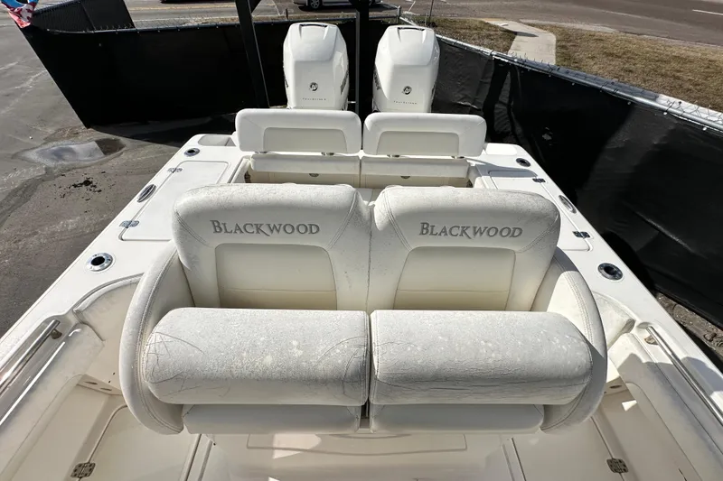 Slide: The Image of 2018 Blackwood 27 Bayboat anchor compartment with stainless steel fittings. - 69