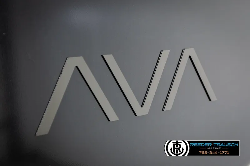 Slide: The Image of 2026 Avalon LSZ ELW logo on dark surface, Reeder-Trausch Marine branding. - 47