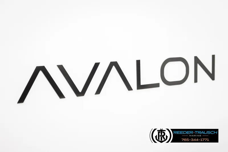 Slide: The Image of 2026 Avalon LSZ ELW logo on white background, Reeder-Trausch Marine branding. - 49