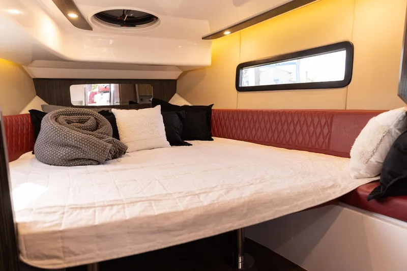 Slide: The Image of Luxurious interior of 2026 Hanover 387 with cozy bed and modern design. - 13