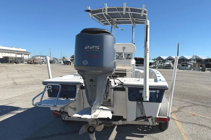 Slide: The Image of 2008 Pathfinder 2200 Tournament Edition boat with Yamaha 225 engine, docked in marina. - 3