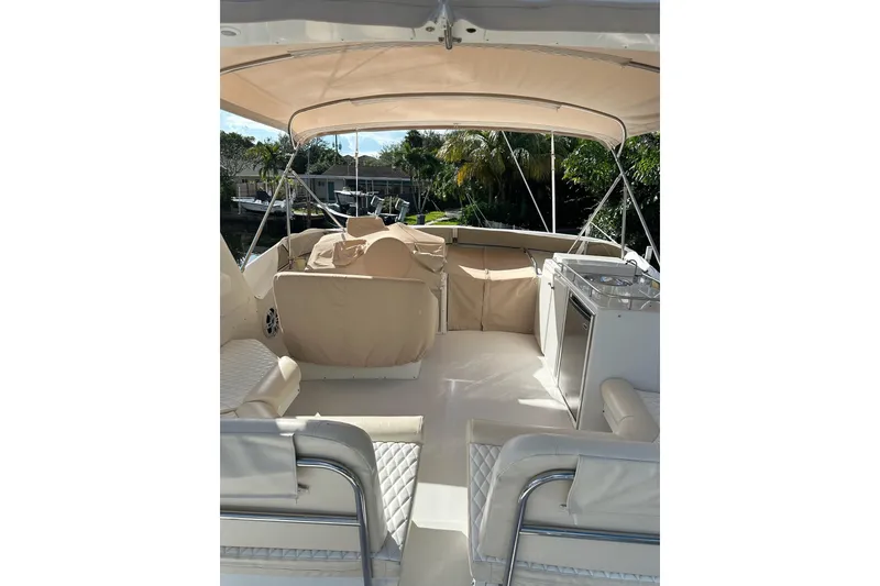 Slide: The Image of Flybridge, looking forward, covers on - 17