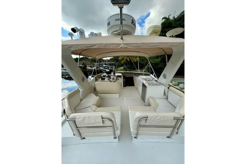 Slide: The Image of Flybridge, looking forward, covers off - 18