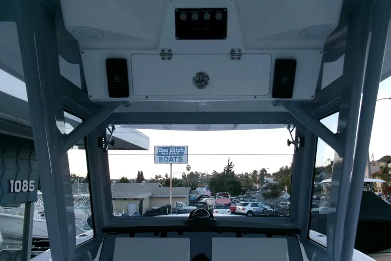 Slide: The Image of Interior view of 2026 Sea Fox 288 Commander boat at a marina. - 23