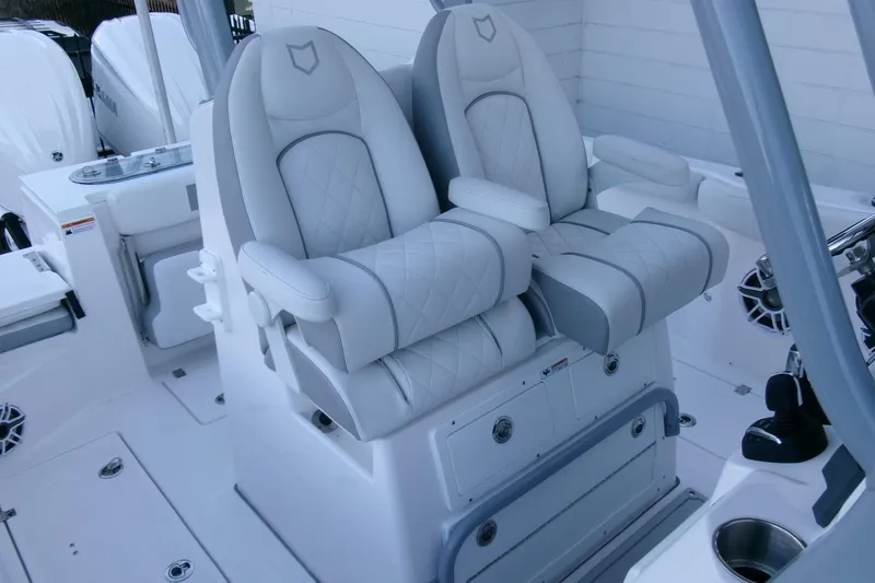 Slide: The Image of 2026 Sea Fox 288 Commander boat interior with luxurious seating and modern design. - 29