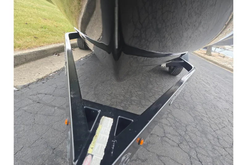 Slide: The Image of 2016 Chaparral Vortex 243 VRX boat on trailer, close-up view. - 7