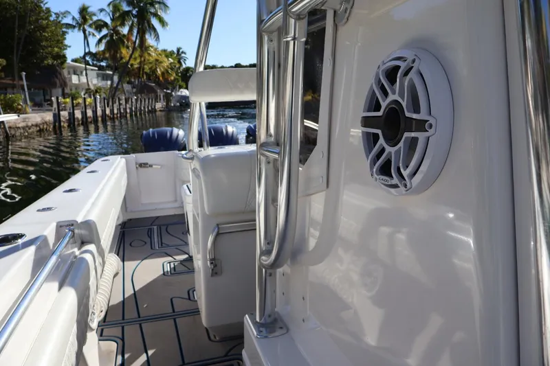 Slide: The Image of 2007 Contender 33 Tournament boat interior with sleek seating and modern design. - 13