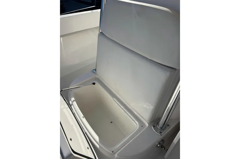 Slide: The Image of 2017 Venture 39 Open boat seat with storage compartment. - 6