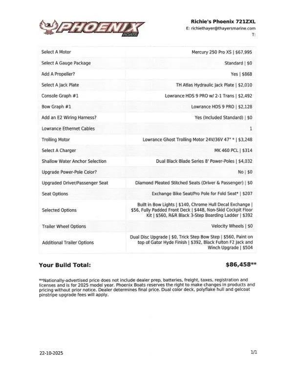 Slide: The Image of Phoenix Bass Boats 721 ZXL 2026 - 36