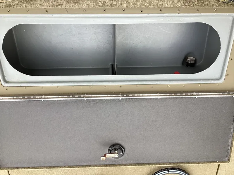 Slide: The Image of G3 Sportsman 1710 boat compartment, 2026 model, open view. - 25