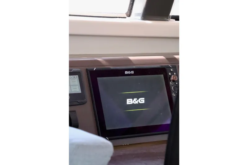 Slide: The Image of B&G navigation system on 2017 Outremer 51 yacht dashboard. - 115