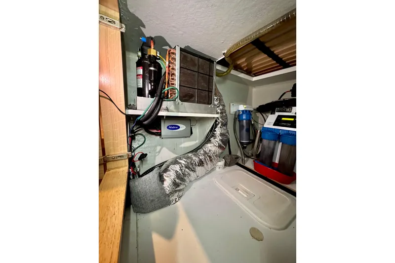 Slide: The Image of Electrical and mechanical systems inside a 2017 Outremer 51 yacht. - 59