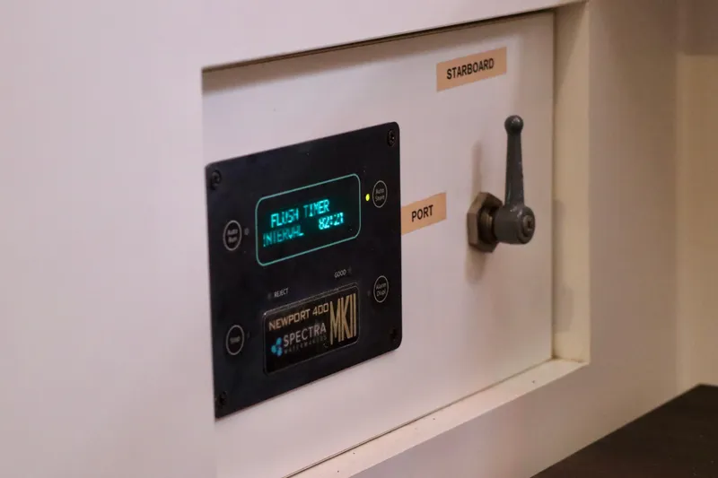 Slide: The Image of Control panel on 2017 Outremer 51 yacht, featuring Newport 400 Spectra system. - 95