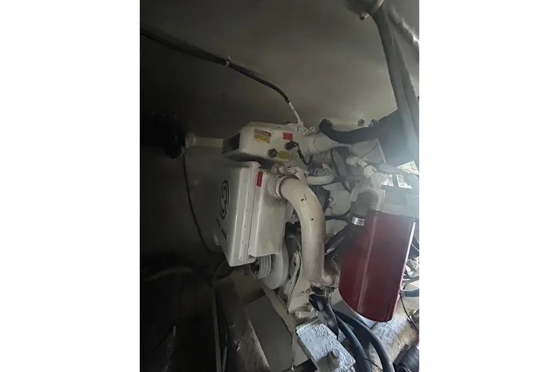 Slide: The Image of Engine compartment of a 1995 Ocean 53 Super Sport yacht. - 29