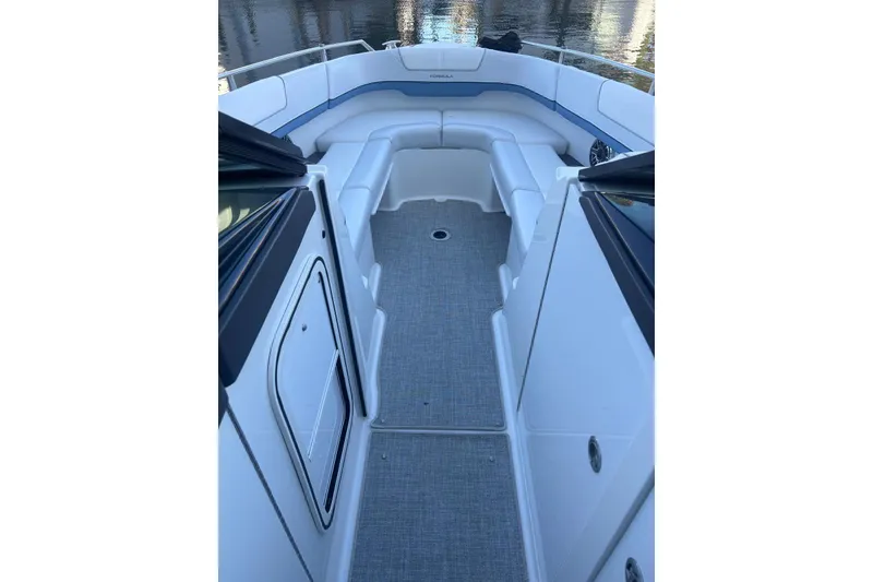 Slide: The Image of 2024 Formula 310 Bowrider OB interior with spacious seating and sleek design. - 14