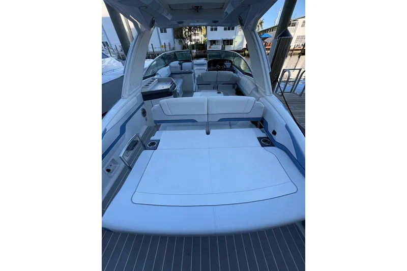 Slide: The Image of 2024 Formula 310 Bowrider OB interior with spacious seating and modern design. - 17