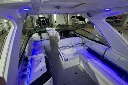 Slide: The Image of 2024 Formula 310 Bowrider OB with modern interior and blue LED lighting. - 22