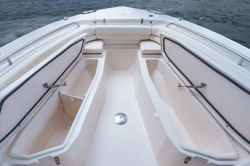 Slide: The Image of Manufacturer Provided Image: 2023 Grady-White Fisherman 257 boat interior with open storage compartments. - 7