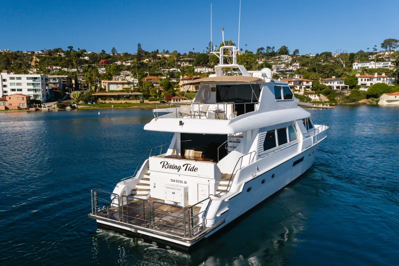 Slide: The Image of 1997 Forbes Cooper Pilothouse yacht "Rising Tide" in scenic San Diego waters. - 4