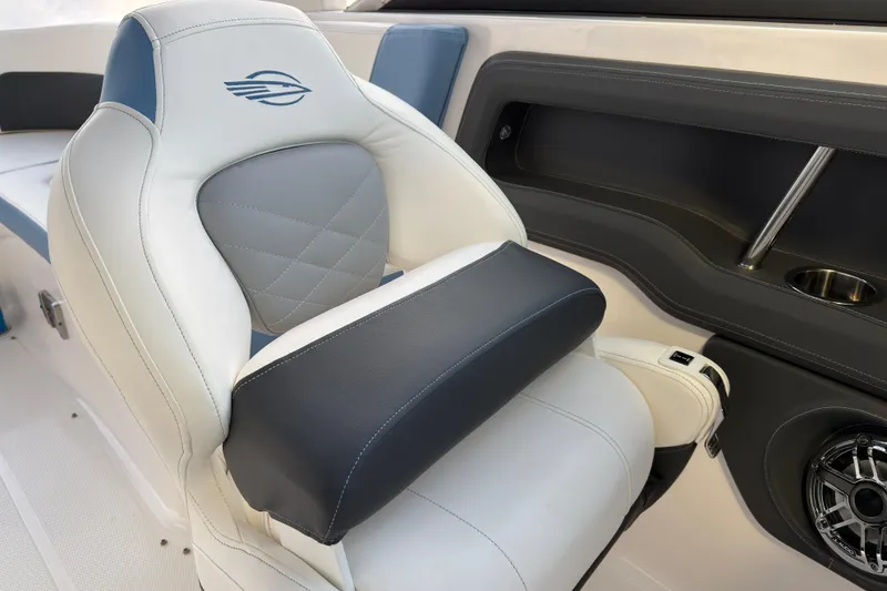 Slide: The Image of Luxury seating in 2022 Chaparral 287 SSX boat, featuring premium materials and design. - 6