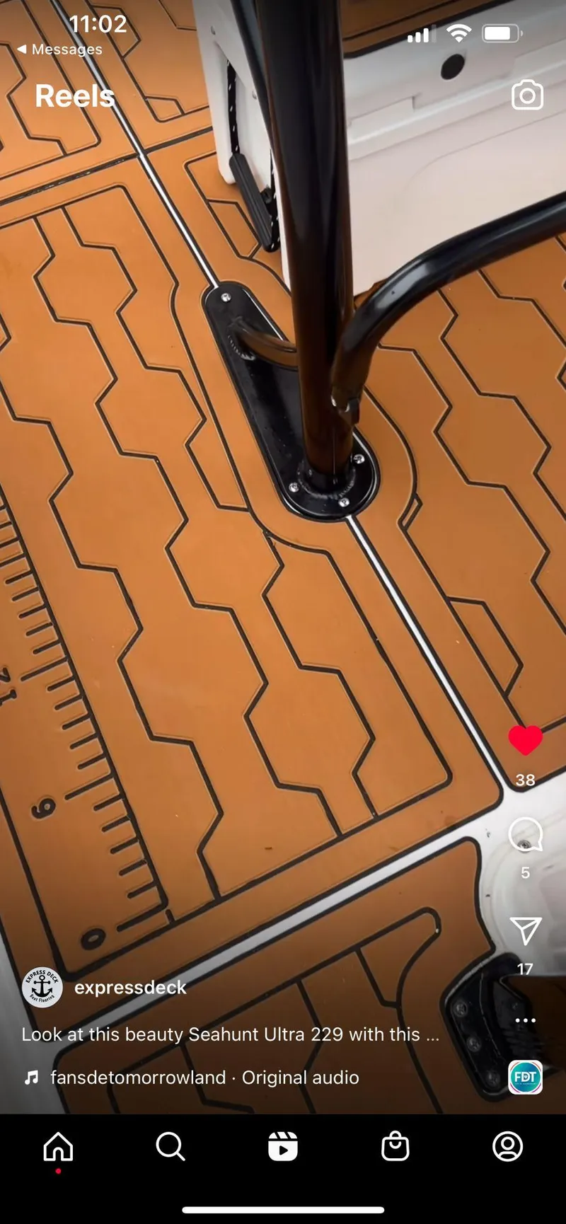 Slide: The Image of 2022 Sea Hunt Ultra 229 boat deck with ruler design. - 7