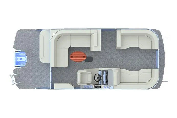 Slide: The Image of Manufacturer Provided Image: Manufacturer Provided Image: 2026 Godfrey Monaco 215 C pontoon boat layout with spacious seating and helm. - 31