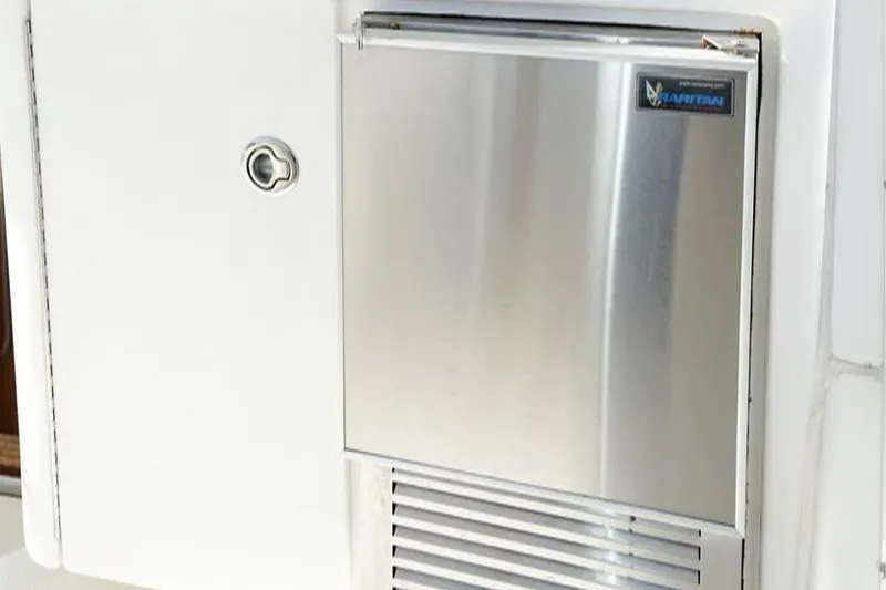 Slide: The Image of Stainless steel appliance on 2004 Meridian 459 Motoryacht, featuring sleek design and ventilation. - 17