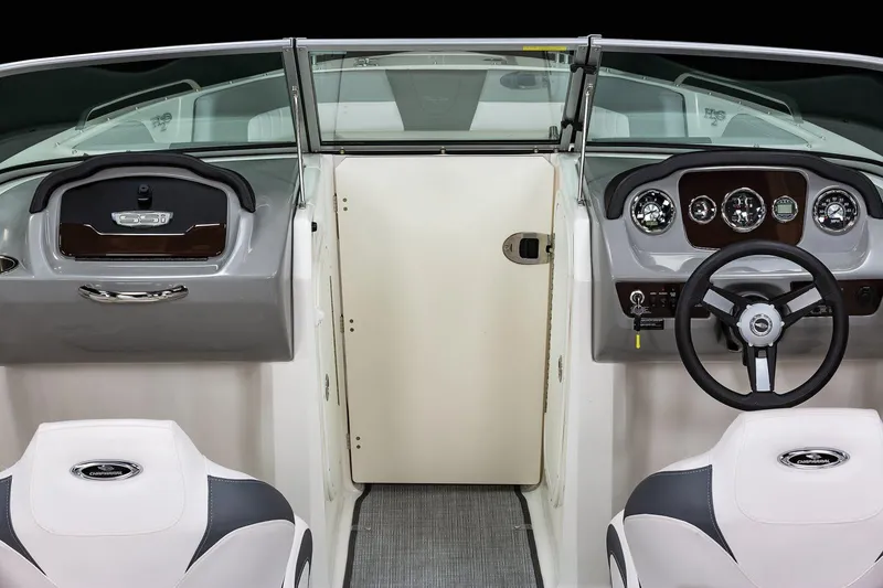 Slide: The Image of Manufacturer Provided Image: 2020 Chaparral 23 SSi boat interior with steering wheel and dashboard. - 15