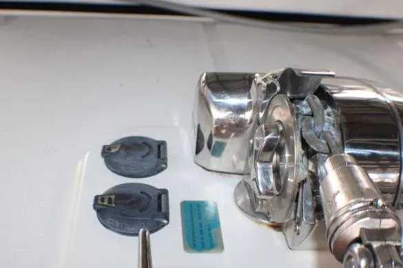 Slide: The Image of 2020 Ranger Tugs R-27 boat winch and accessories on deck. - 20