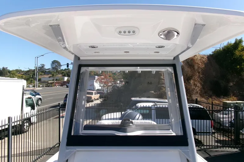 Slide: The Image of 2026 Sea Fox 248 Commander boat console with T-top and street view. - 12