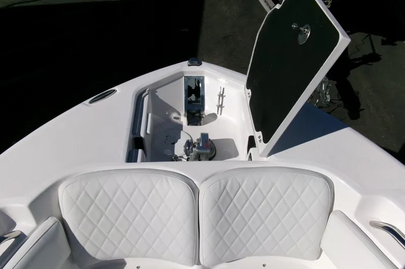 Slide: The Image of Bow seating and anchor storage on 2026 Sea Fox 248 Commander boat. - 5