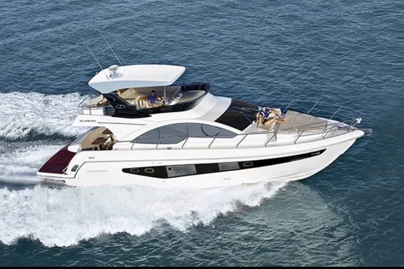 The Image of Luxury Schaefer 56 yacht cruising on open water, 2017 model. - 1