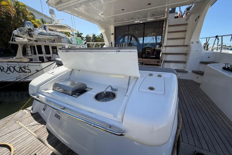 Slide: The Image of Luxury Schaefer 56 yacht deck with outdoor kitchen, 2017 model. - 10