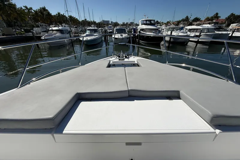 Slide: The Image of Bow view of 2017 Schaefer 56 yacht docked in a marina. - 45